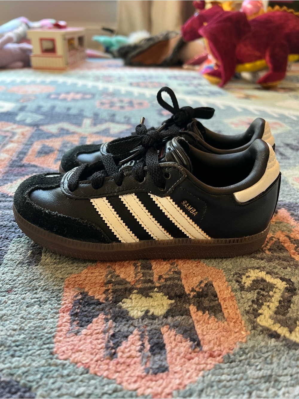 adidas Kids Samba Sneakers in Black & White